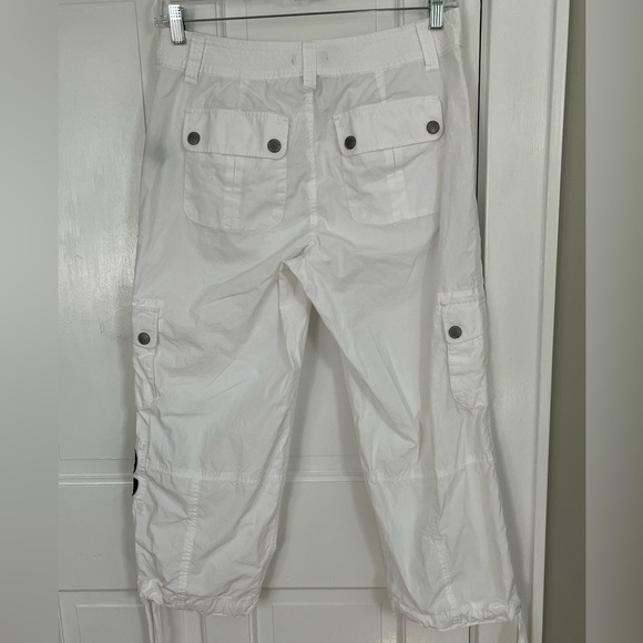 Ralph Lauren Jeans Co. Cotton White Cropped Cargo Pants Utility Gorpcore Size 10 - Picture 6 of 12